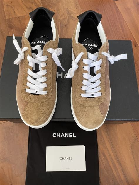 chanel velvet calfskin sneakers|Chanel suede sneakers.